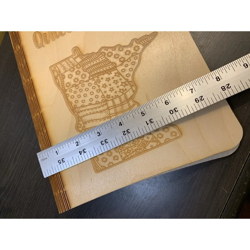Wooden Quilt Journal With Journal Pages Minnesota Engraved Quilt 8